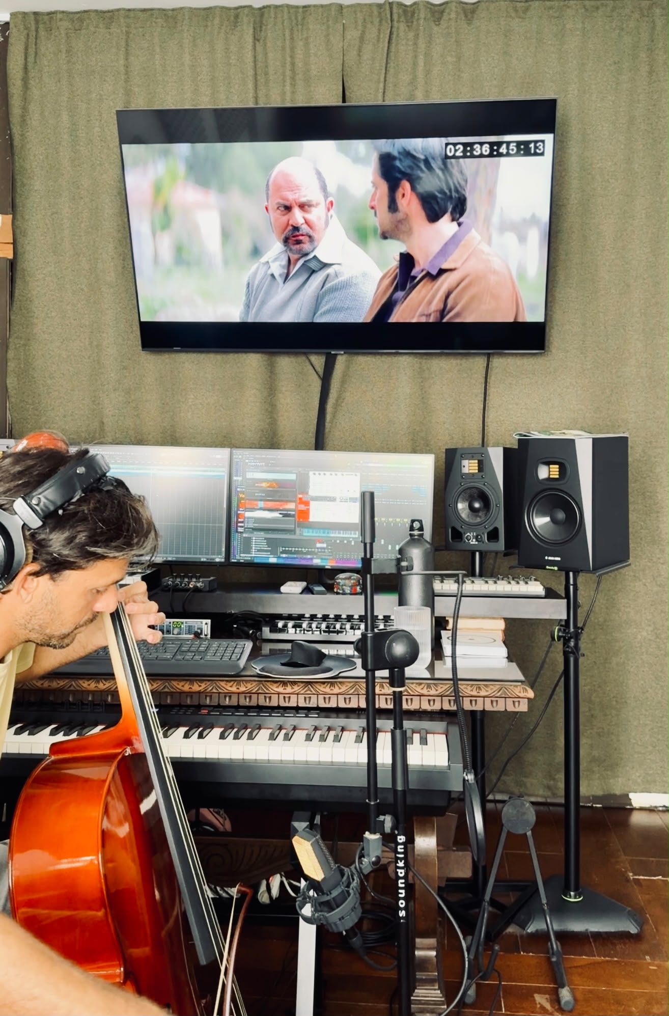 Gal Lev recording cello to picture